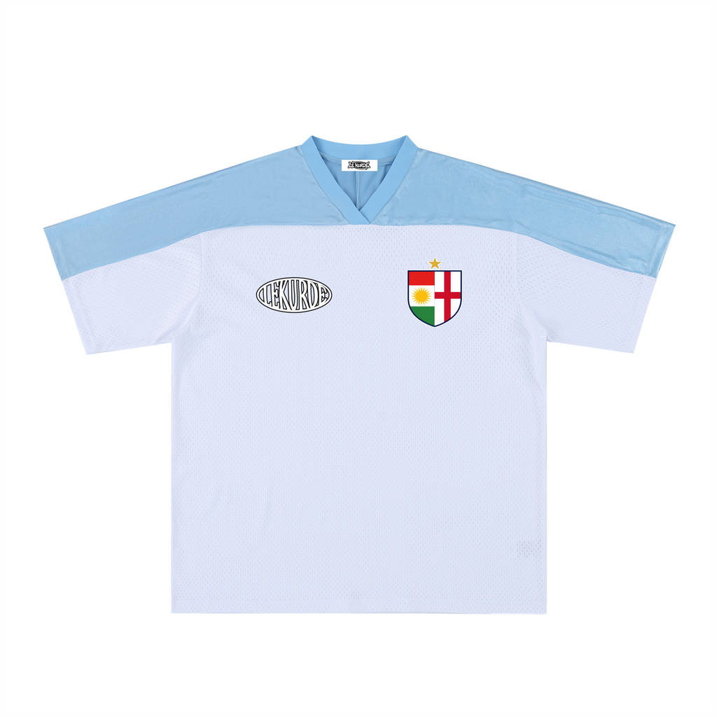 Oversized Mesh V-Neck Soccer Jersey