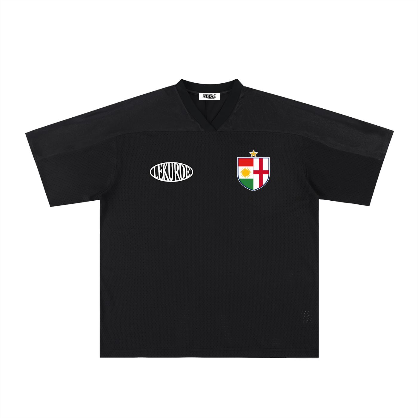 Oversized Mesh V-Neck Soccer Jersey