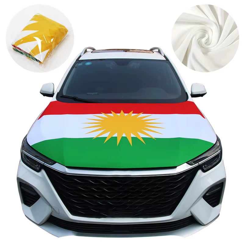 Kurdistan Flag Car Engine Hood Cover National Flag for Decoration