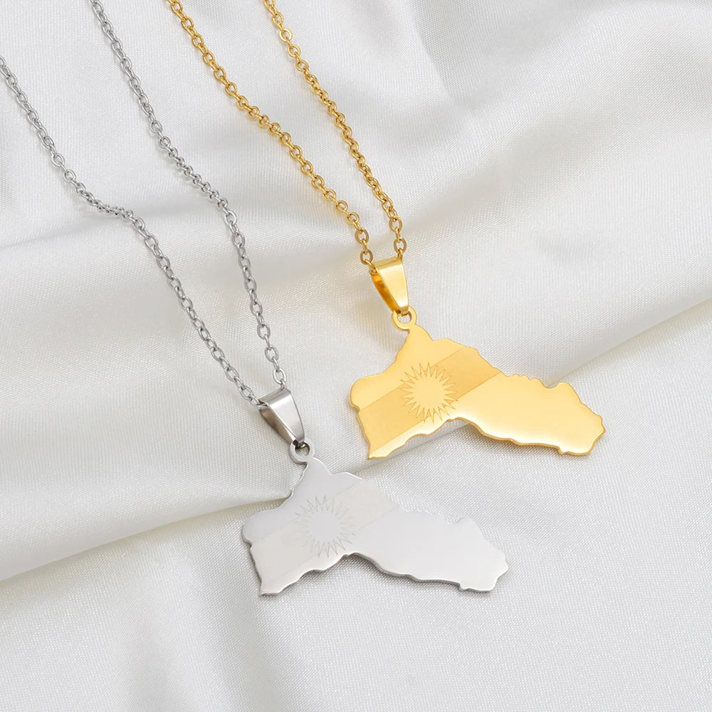 2.5Cm/4Cm Kurdistan Pendant Necklaces Silver Color/Gold Color Kurdish Jewelry @267921