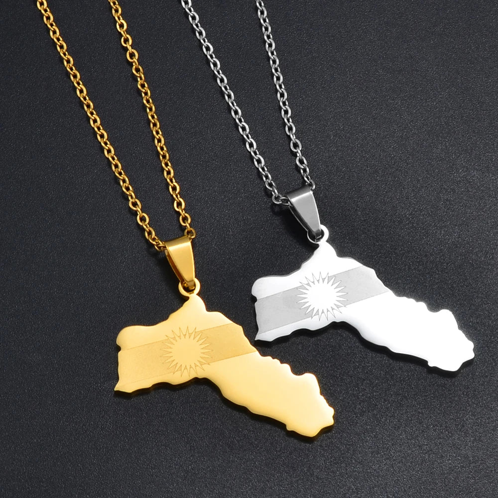 2.5Cm/4Cm Kurdistan Pendant Necklaces Silver Color/Gold Color Kurdish Jewelry @267921