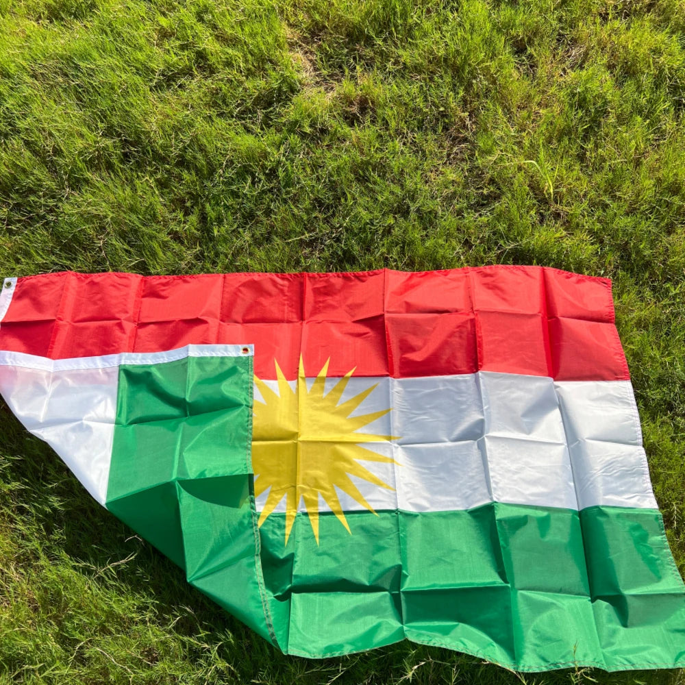 Kurdish Flag 90*150Cm Kurdistan Flag Hanging Polyester Kurdish Flag and Bannes Home Decoration Flag