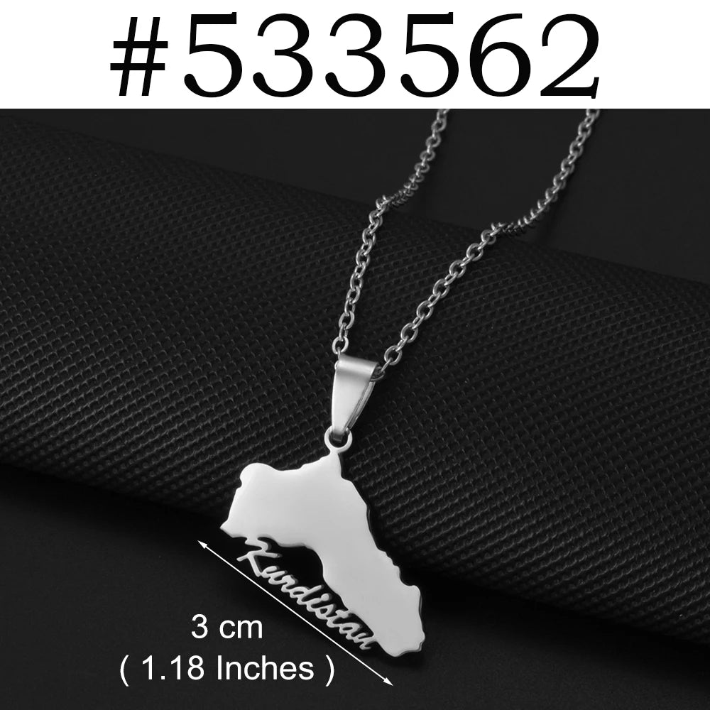 Kurdistan Pendant Necklaces for Woman Kurdish Jewelry Stainless Steel #598762