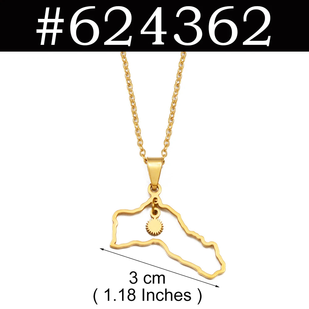 Kurdistan Pendant Necklaces for Woman Kurdish Jewelry Stainless Steel #598762