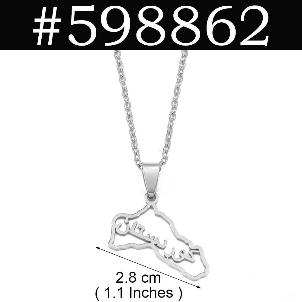 Kurdistan Pendant Necklaces for Woman Kurdish Jewelry Stainless Steel #598762