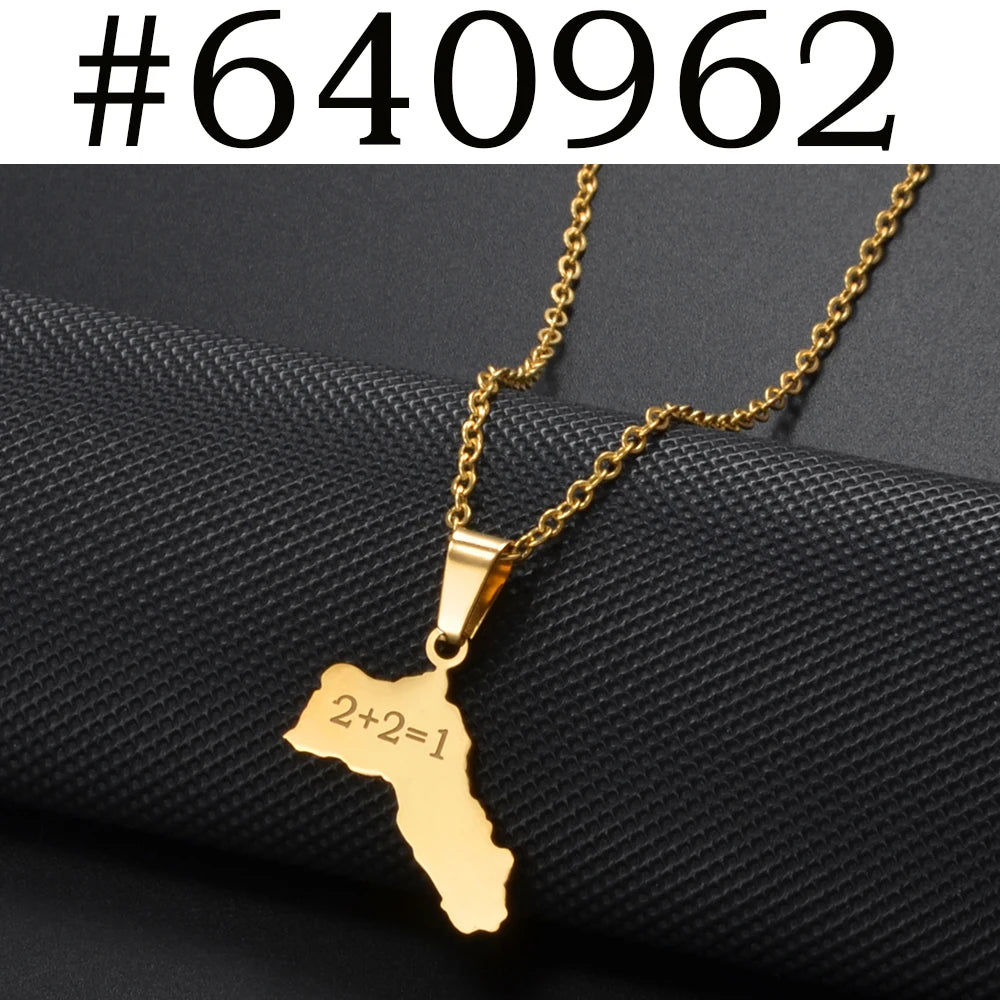 Kurdistan Pendant Necklaces for Woman Kurdish Jewelry Stainless Steel #598762