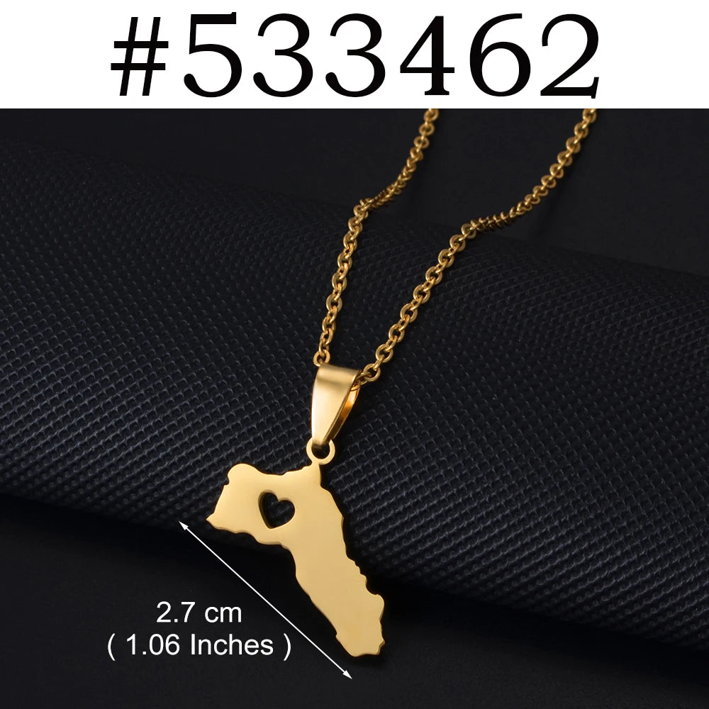 Kurdistan Pendant Necklaces for Woman Kurdish Jewelry Stainless Steel #598762