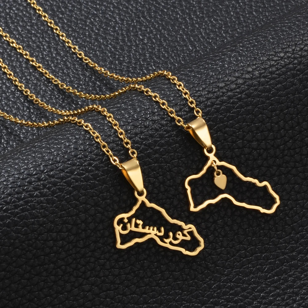 Kurdistan Pendant Necklaces for Woman Kurdish Jewelry Stainless Steel #598762