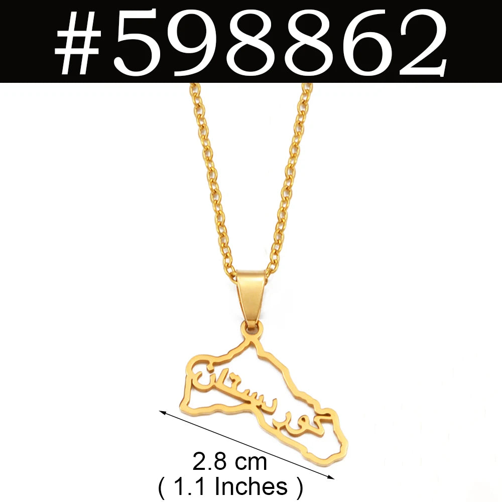 Kurdistan Pendant Necklaces for Woman Kurdish Jewelry Stainless Steel #598762