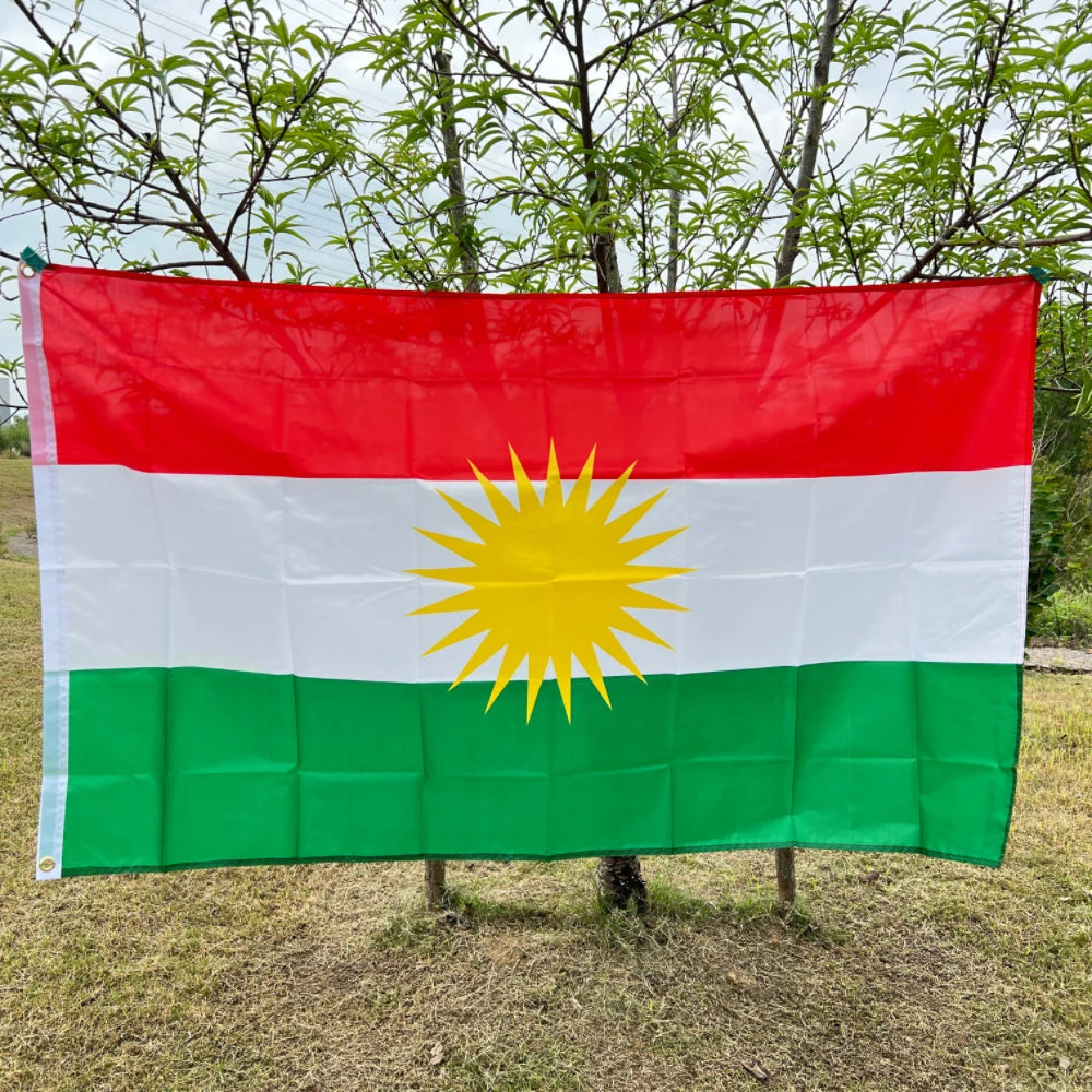 Kurdish Flag 90*150Cm Kurdistan Flag Hanging Polyester Kurdish Flag and Bannes Home Decoration Flag