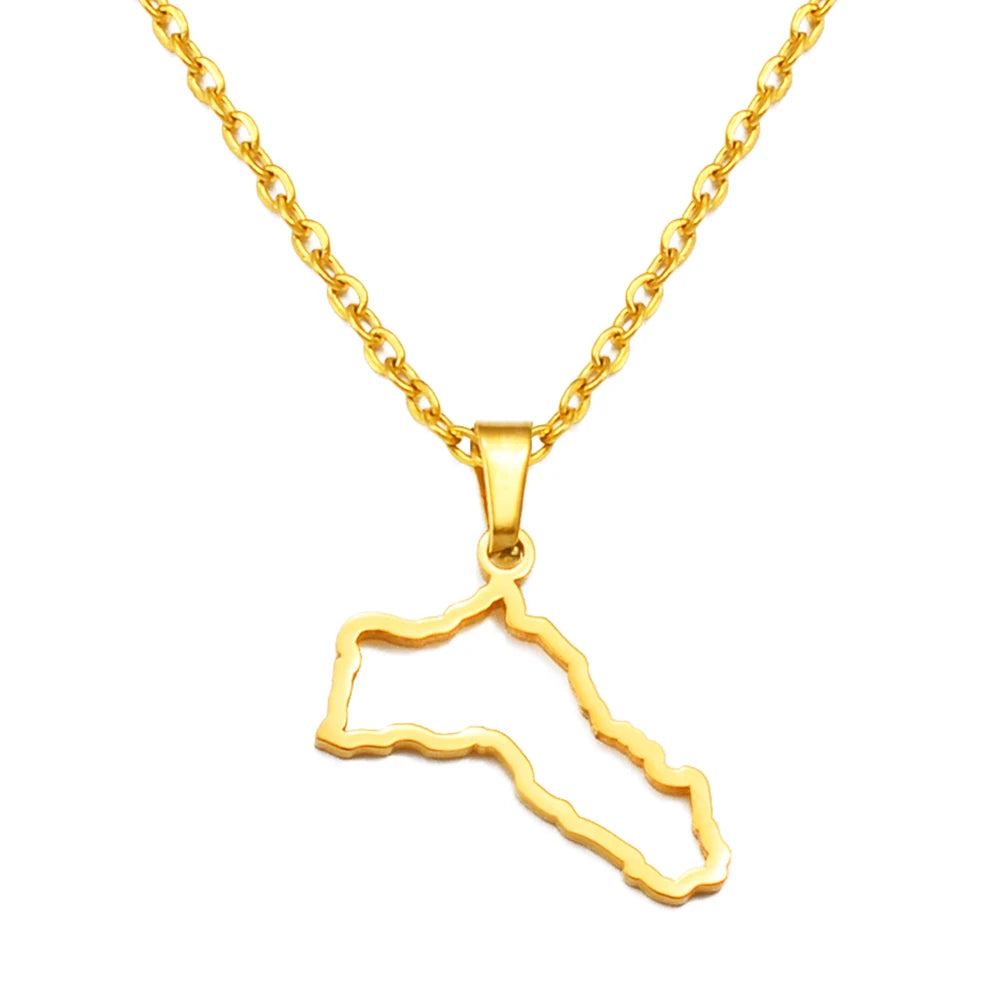 Kurdistan Pendant Chain Necklaces for Women Men Stainless Steel Jewelry #319101