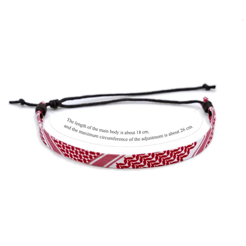 Arabic Scarf Style Woven Bracelet for Women Men Handmade Ethnic Wave Dot Colored Wrap Bracelets Couple Fashion Summer Jewelry