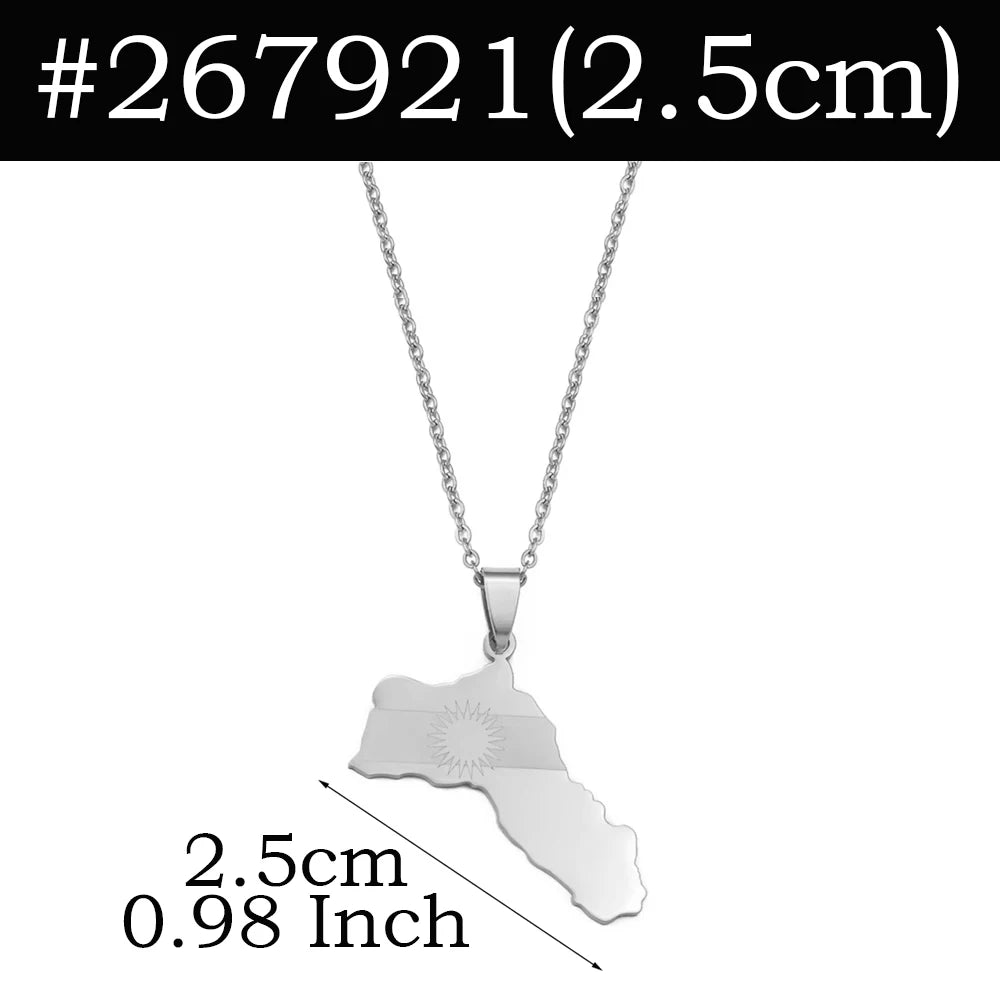 2.5Cm/4Cm Kurdistan Pendant Necklaces Silver Color/Gold Color Kurdish Jewelry @267921