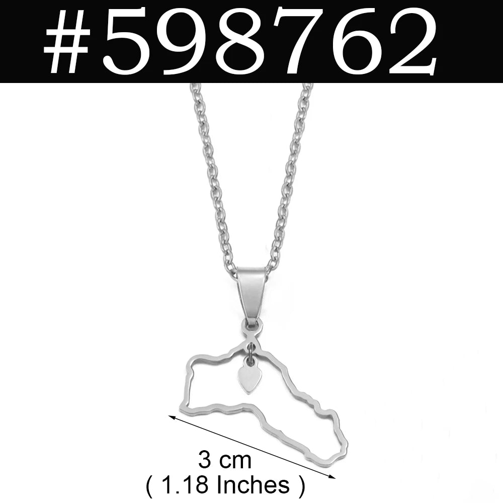 Kurdistan Pendant Necklaces for Woman Kurdish Jewelry Stainless Steel #598762