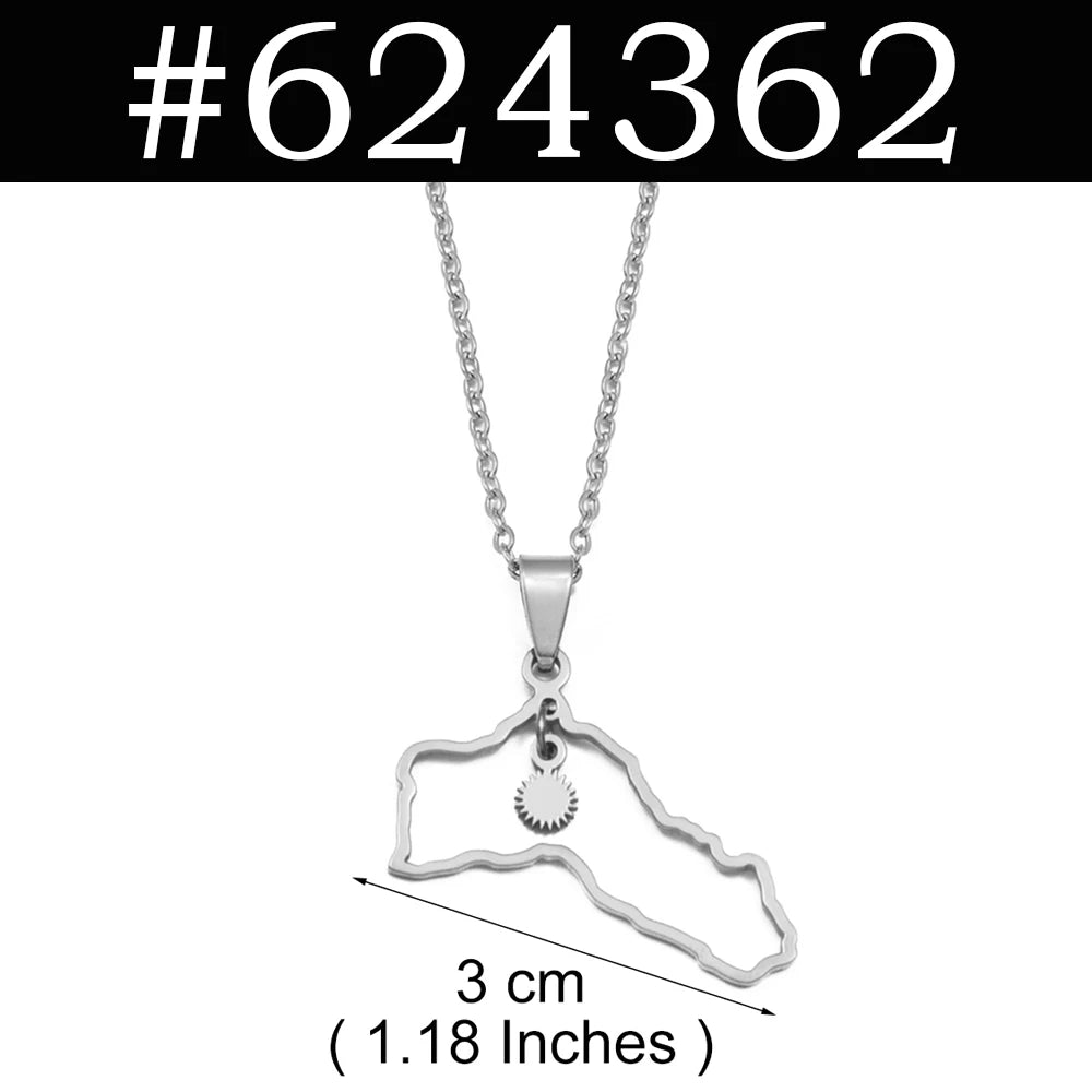 Kurdistan Pendant Necklaces for Woman Kurdish Jewelry Stainless Steel #598762