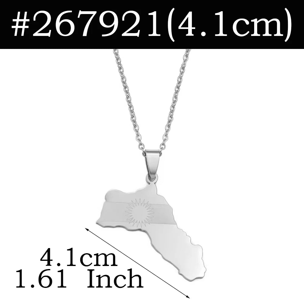 2.5Cm/4Cm Kurdistan Pendant Necklaces Silver Color/Gold Color Kurdish Jewelry @267921