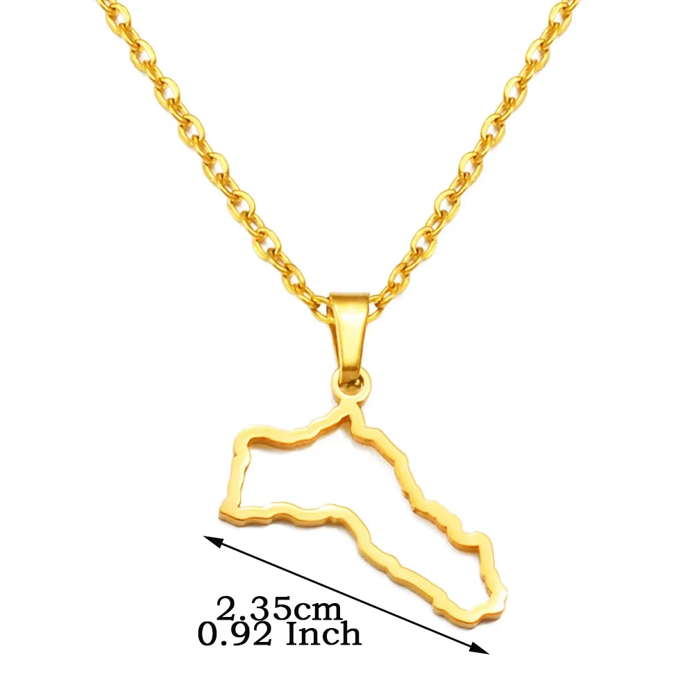 Kurdistan Pendant Chain Necklaces for Women Men Stainless Steel Jewelry #319101