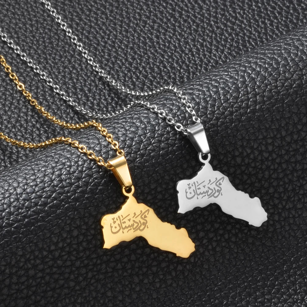 Kurdistan Pendant Necklaces for Woman Kurdish Jewelry Stainless Steel #598762