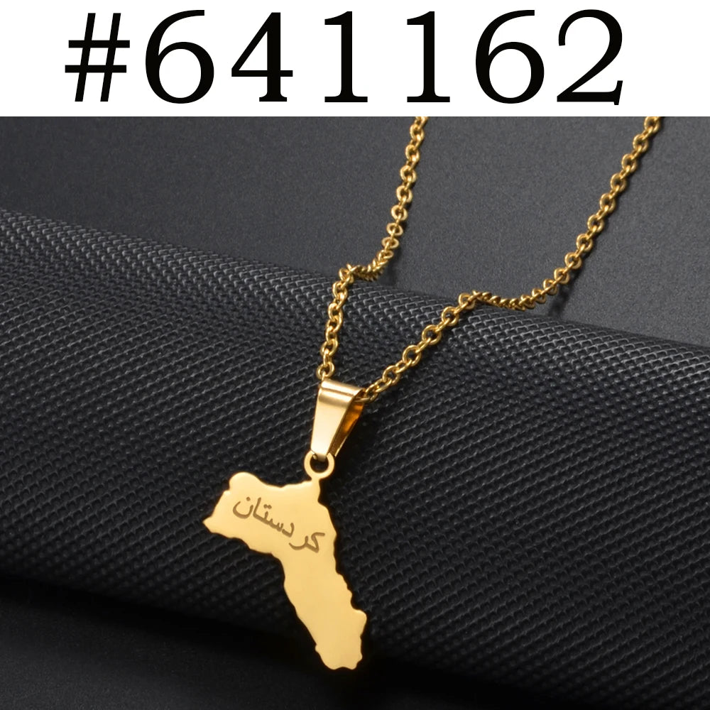 Kurdistan Pendant Necklaces for Woman Kurdish Jewelry Stainless Steel #598762