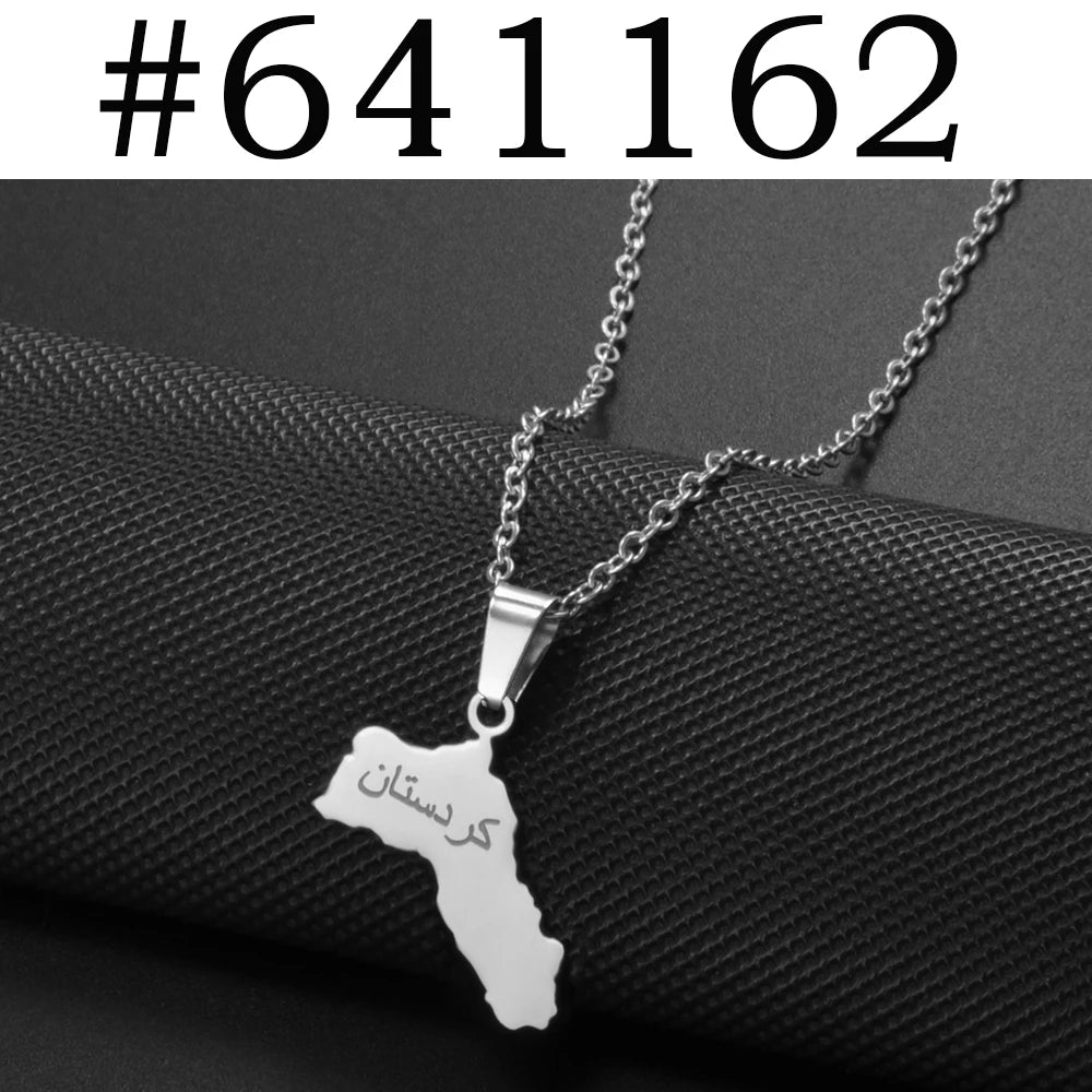 Kurdistan Pendant Necklaces for Woman Kurdish Jewelry Stainless Steel #598762