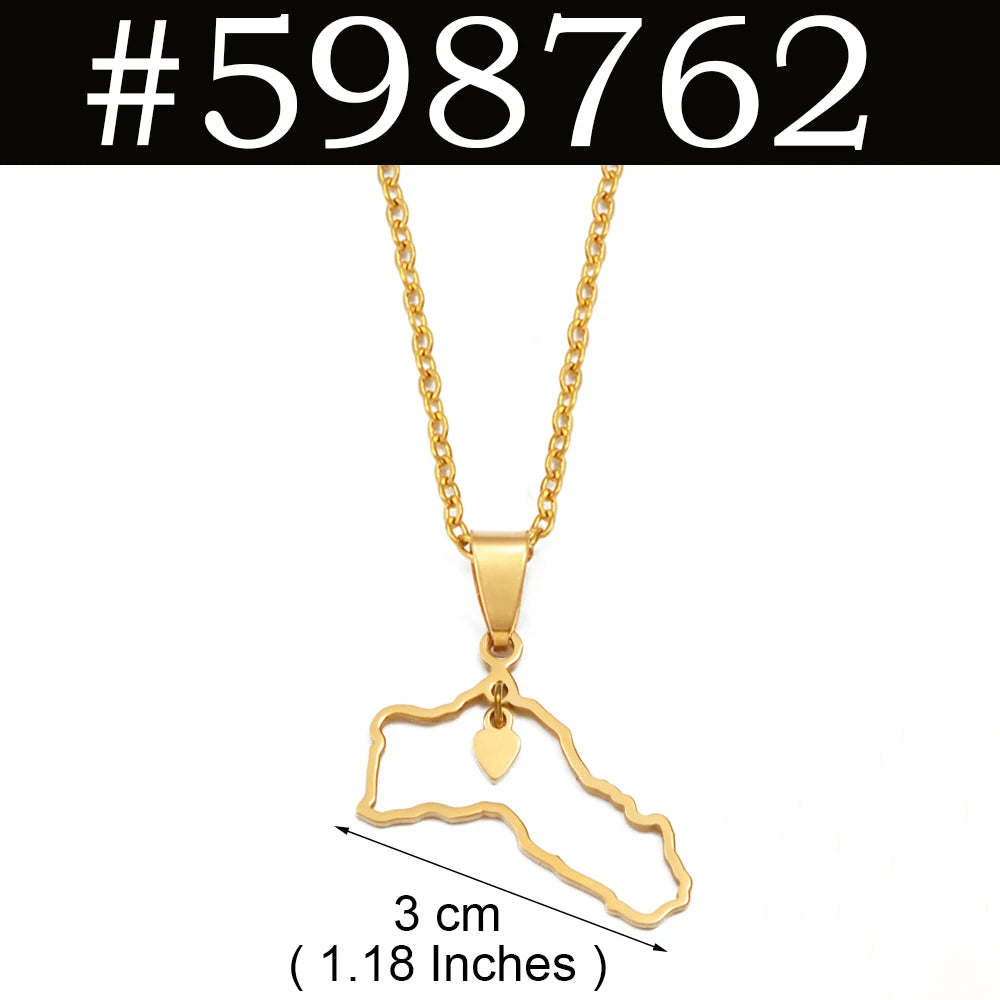 Kurdistan Pendant Necklaces for Woman Kurdish Jewelry Stainless Steel #598762