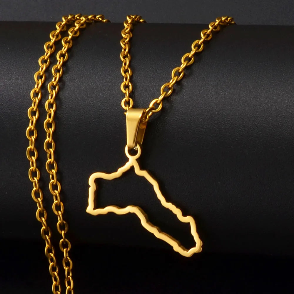 Kurdistan Pendant Chain Necklaces for Women Men Stainless Steel Jewelry #319101