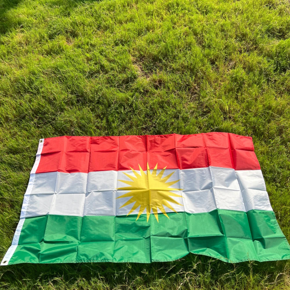 Kurdish Flag 90*150Cm Kurdistan Flag Hanging Polyester Kurdish Flag and Bannes Home Decoration Flag