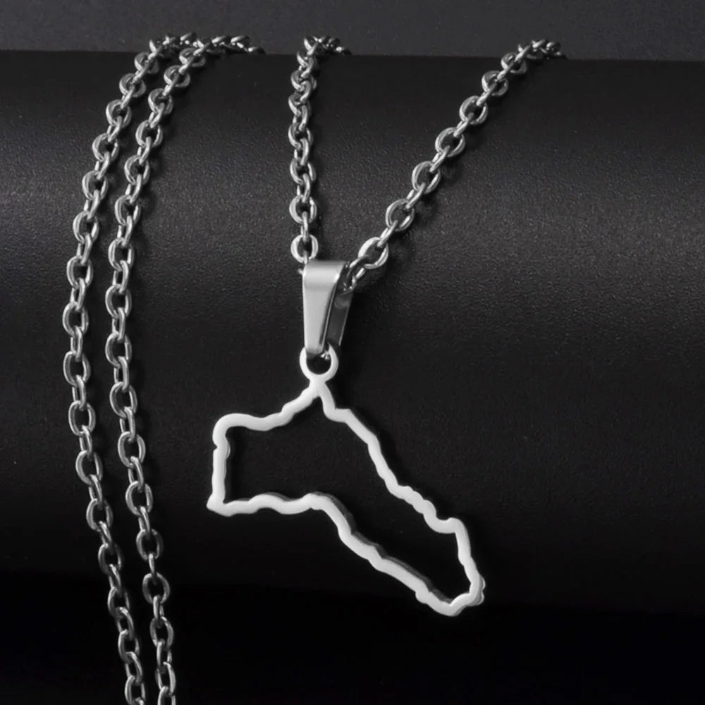 Kurdistan Pendant Chain Necklaces for Women Men Stainless Steel Jewelry #319101