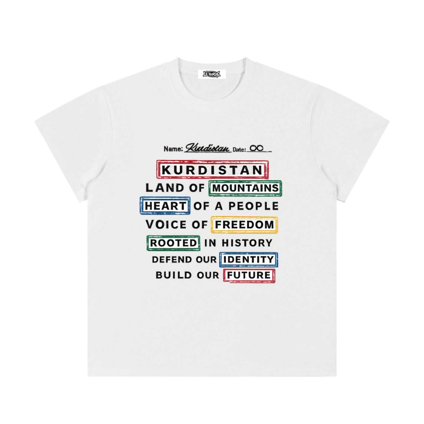 Kurdistan – Premium Crewneck Tee Regular Fit