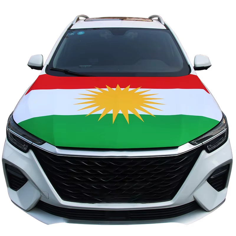 Kurdistan Flag Car Engine Hood Cover National Flag for Decoration